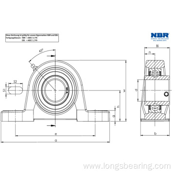 Conveyor bearing UCP 208 pedestal